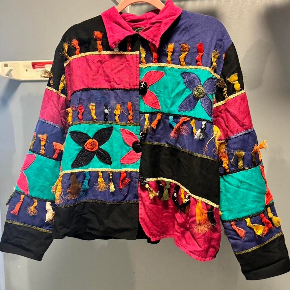 Allure multicoloured patchwork jacket